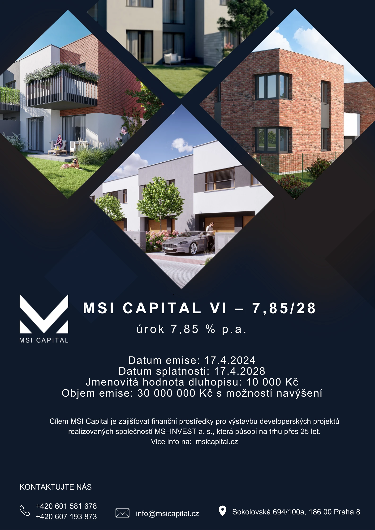 MSI Capital vydává emisi nemovitostních dluhopisů v hodnotě 30 milionů Kč